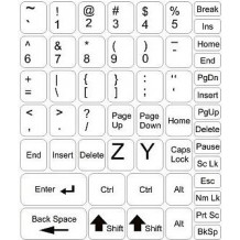 Autocolantes para o teclado - conjunto média - fundo branco