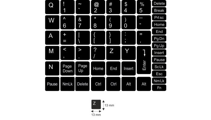 N3 Autocolantes - kit médio - fundo preto - 13:13 mm