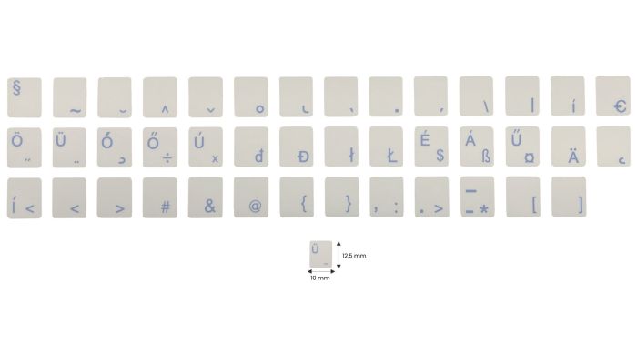 N17 Autocolantes - húngaro - kit grande - fundo transparente - 13:13mm