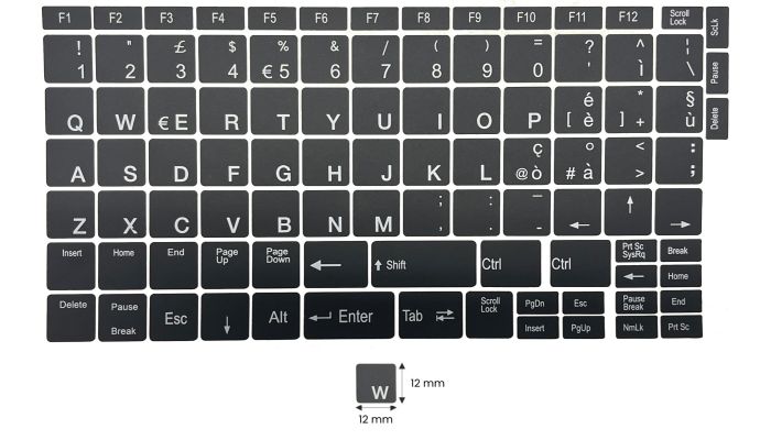 N9 Autocolantes - Italiano - kit grande - fundo preto - 12:12mm